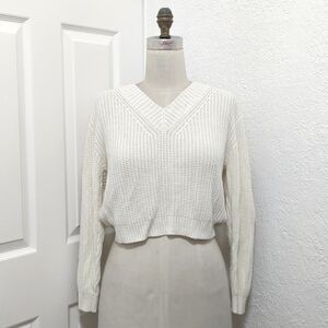 Off White Knit Sweatshirt